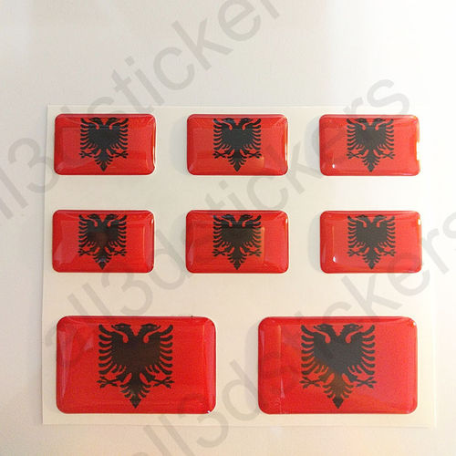 Pegatinas Relieve Bandera Albania 3D