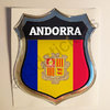 Kfz-Aufkleber Emblem Flagge Andorra Fahne 3D