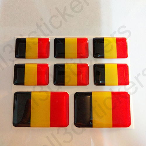 3D Kfz-Aufkleber Flagge Belgien Fahne