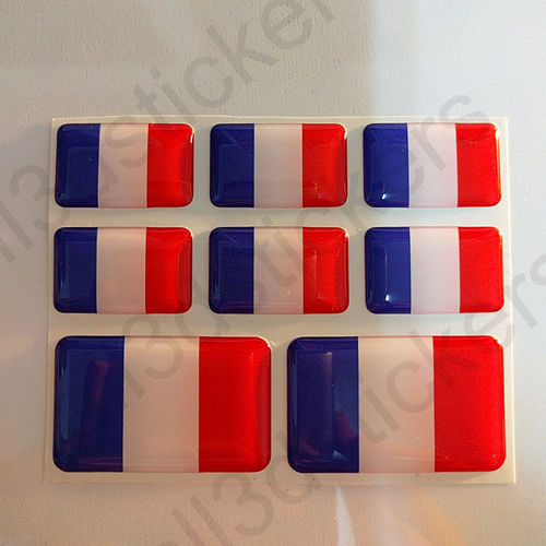3D Kfz-Aufkleber Flagge Frankreich Fahne