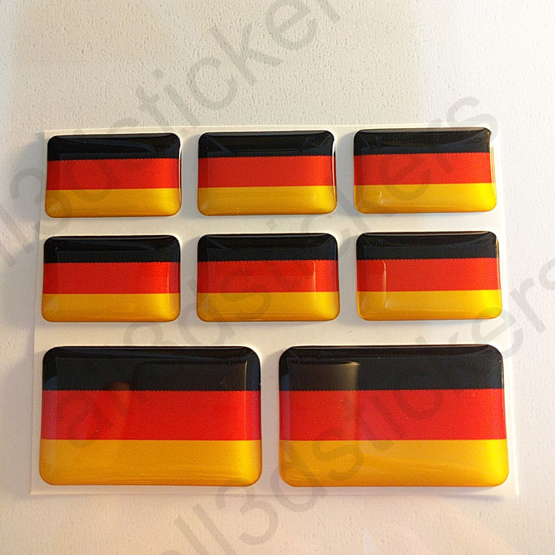 Deutschland D Aufkleber D Deutschlandflagge Emblem Kristalldekor selbstklebend 