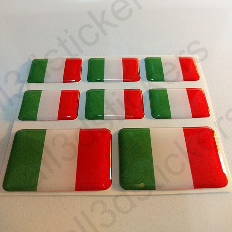 Amalfi Coast Italy Sticker 4.70x1.18" Domed Resin 3D Flag Stickers Decal Vinyl