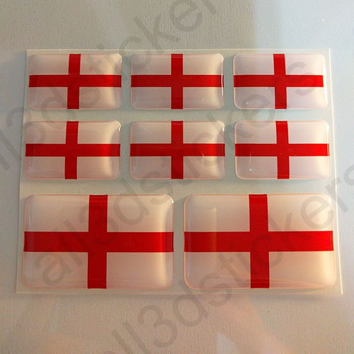 Stickers Resin Domed Flag England 3D