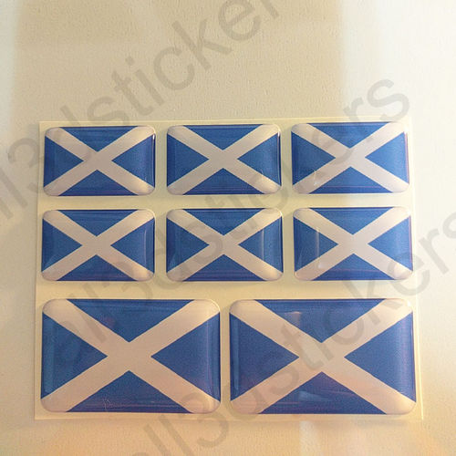 Stickers Resin Domed Flag Scotland 3D