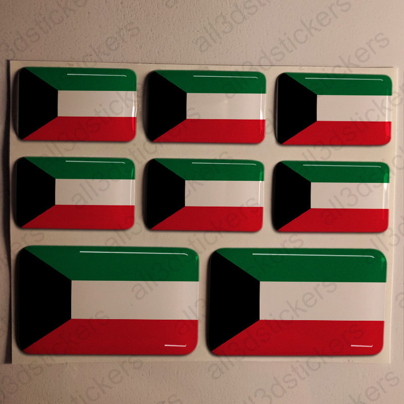 Autoaufkleber Sticker Fahne Kuwait wehend Flagge Aufkleber 