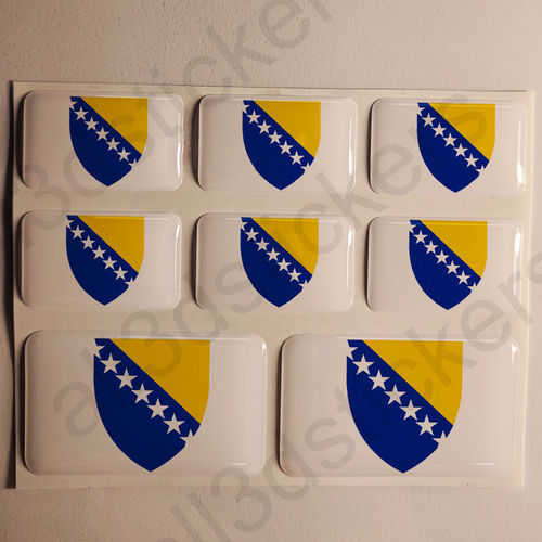Stickers Resin Domed Coat of Arms Bosnia and Herzegovina 3D