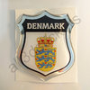 Autocollant Danemark Emblème Armoiries Résine 3D Relief