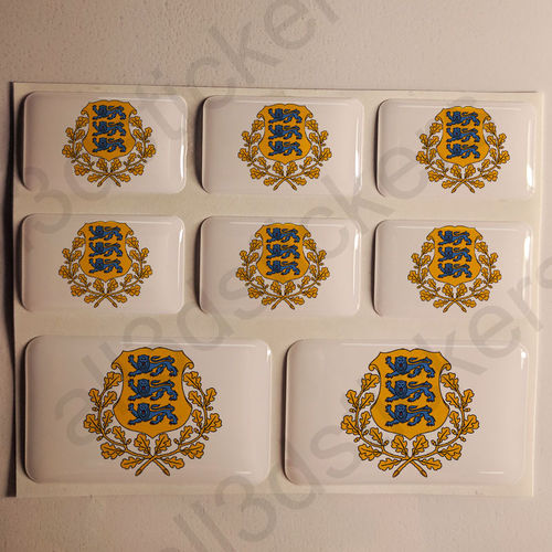 3D Kfz-Aufkleber Wappen Estland