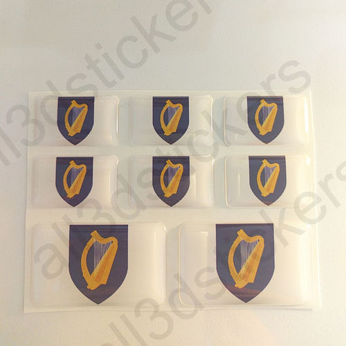 Stickers Resin Domed Coat of Arms Ireland 3D