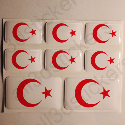 Stickers Resin Domed Coat of Arms Turkey 3D