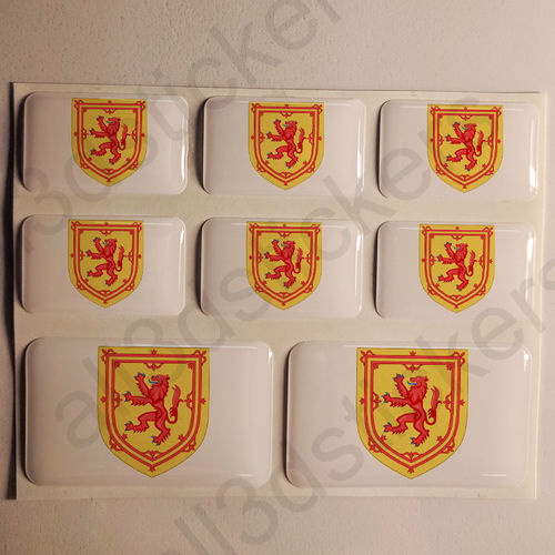Stickers Resin Domed Coat of Arms Scotland 3D
