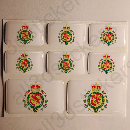 Stickers Resin Domed Coat of Arms Wales 3D