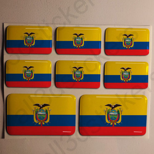 Pegatinas Relieve Bandera Ecuador 3D