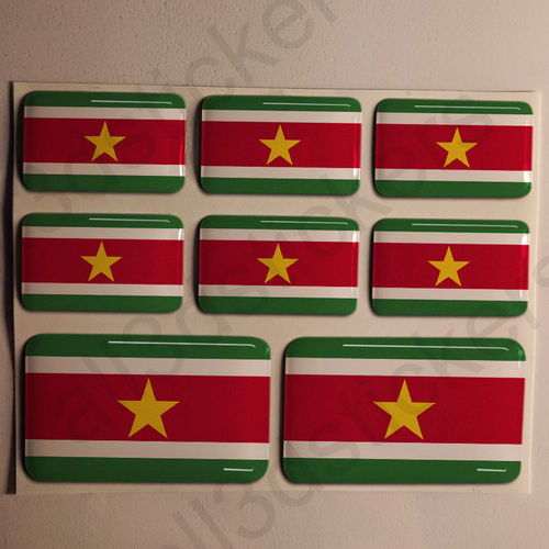 Pegatinas Relieve Bandera Surinam 3D