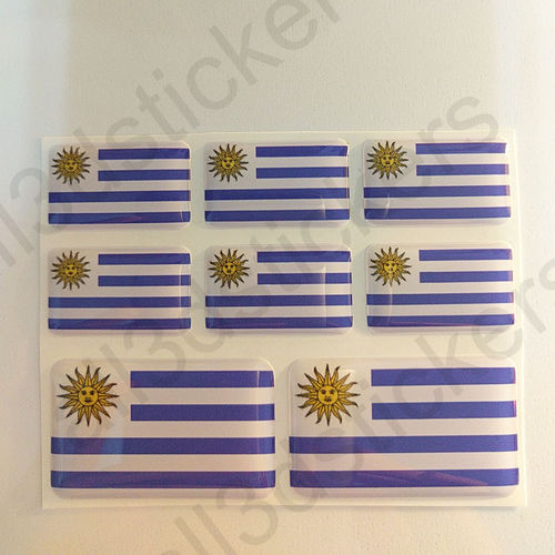 Pegatinas Relieve Bandera Uruguay 3D