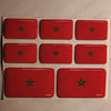 3D Kfz-Aufkleber Flagge Marokko Fahne