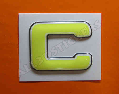 3D Sticker Letter C