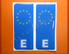 2 x 3D Sticker Resin Domed Euro SPAIN Number Plate Car Badge