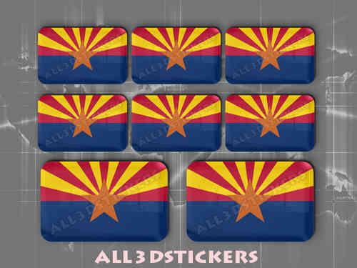 Pegatinas Relieve Bandera Arizona 3D