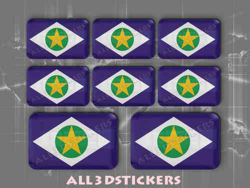 Pegatinas Relieve Bandera Mato Grosso 3D