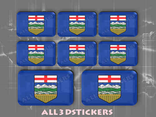 Pegatinas Relieve Bandera Alberta 3D
