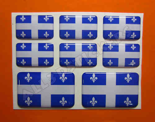 Pegatinas Relieve Bandera Quebec 3D