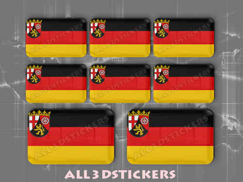 Pegatinas Relieve Bandera Renania-Palatinado 3D