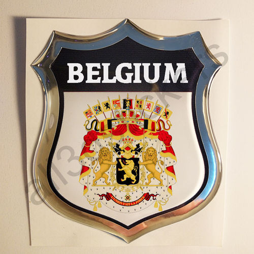 Kfz-Aufkleber Emblem Wappen Belgien 3D