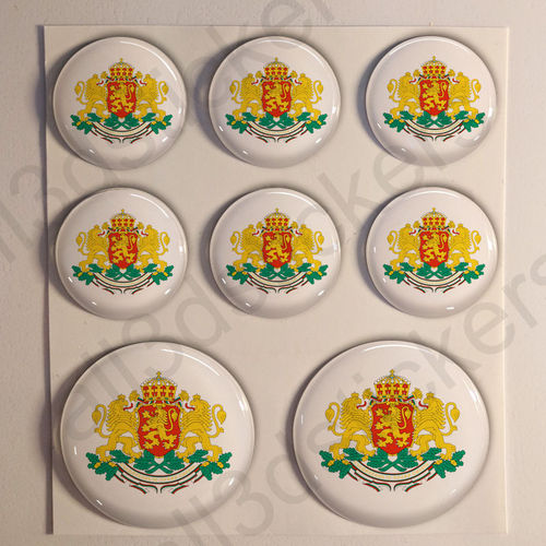 Kfz-Aufkleber Rund Wappen Bulgarien