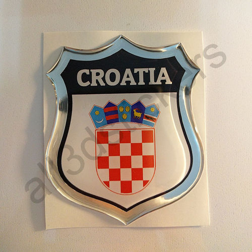 Kfz-Aufkleber Emblem Wappen Kroatien 3D