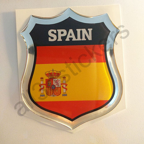 Pegatina Emblema Bandera España 3D