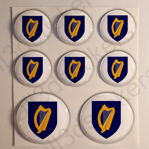 Round Stickers Coat of Arms Ireland 3D