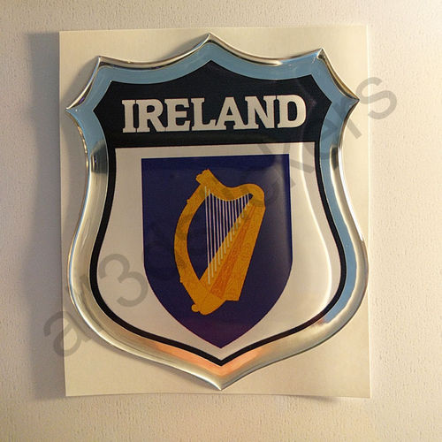 Pegatina Emblema Escudo de Armas Irlanda 3D