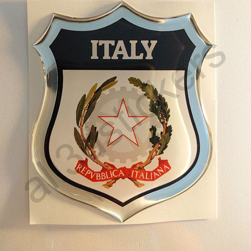 Pegatina Emblema Escudo de Armas Italia 3D
