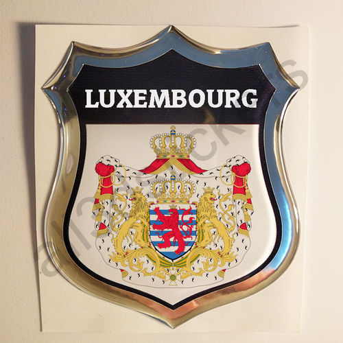 Kfz-Aufkleber Emblem Wappen Luxemburg 3D