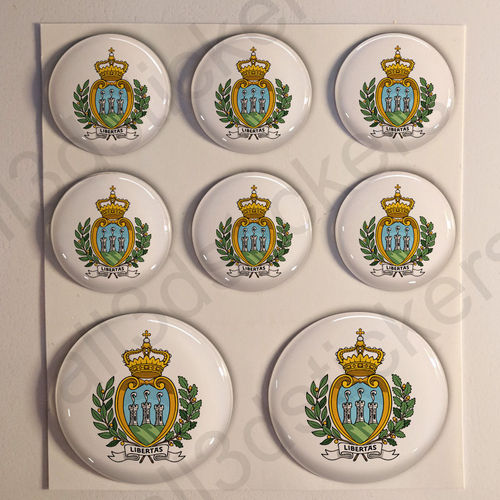 Kfz-Aufkleber Rund Wappen San Marino
