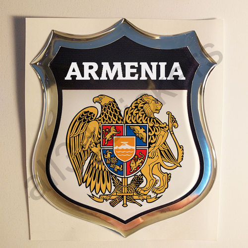 Pegatina Emblema Armenia Escudo de Armas 3D