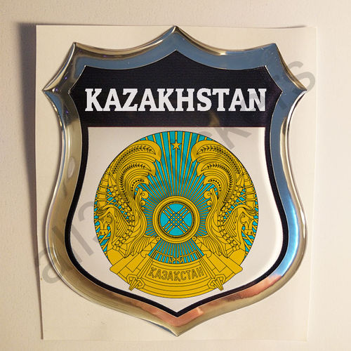 Pegatina Emblema Kazajistan Escudo de Armas 3D
