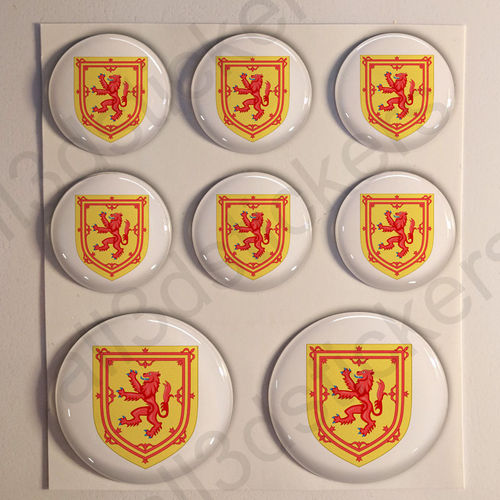 Round Stickers Coat of Arms Scotland 3D
