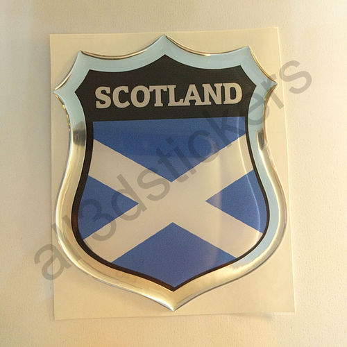 Pegatina Emblema Bandera Escocia 3D