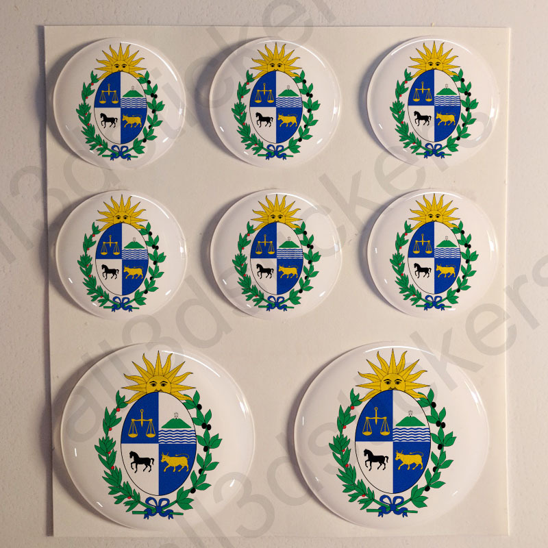 Aufkleber Dominikanische Republik Kfz-Aufkleber Wappen Emblem Flagge 3D Fahne