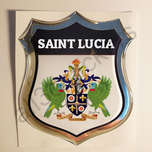 Pegatina Emblema Santa Lucia Escudo de Armas 3D